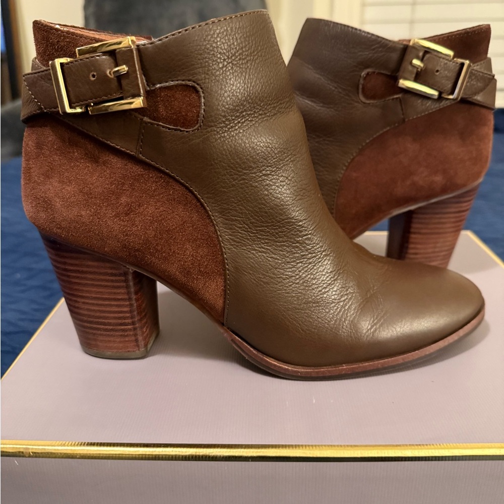 Louise et Cie Brown Leather Ankle Boots USW 8.5